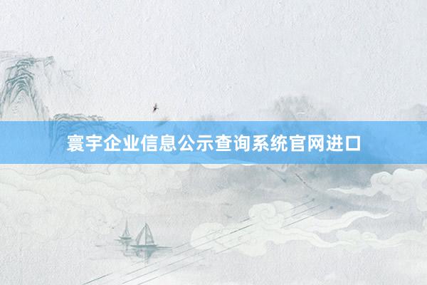 寰宇企业信息公示查询系统官网进口
